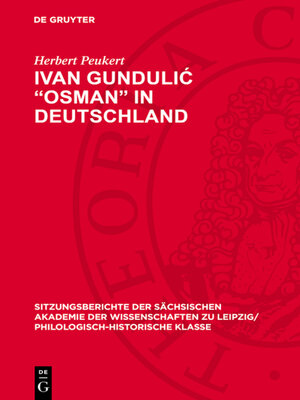 cover image of Ivan Gundulić „Osman" in Deutschland